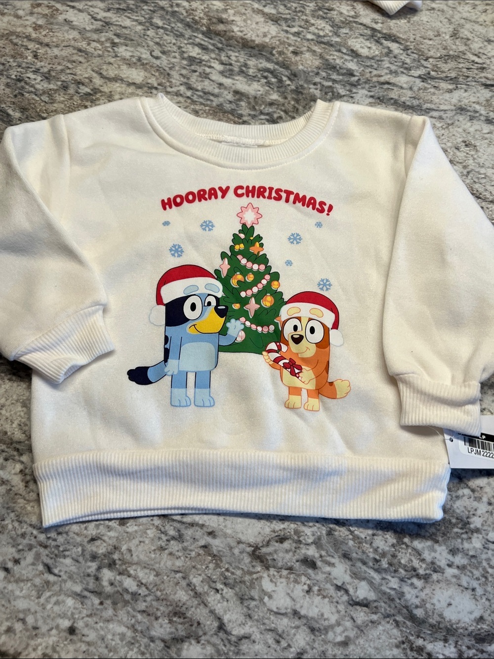 Bluey 'Hooray Christmas!' Holiday Sweatshirt NWT